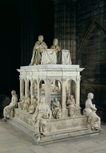 Uitzicht op het graf van Lodewijk XII (1462-1515) en Anna van Bretagne (1496-1533)